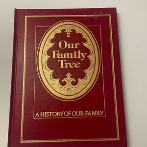 Our Family Tree Hardcover Memory Book - Red with Gold Foil